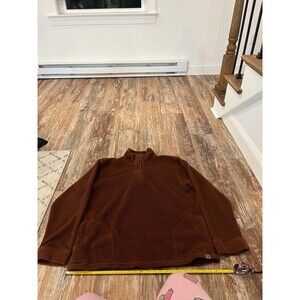 Women’s Brown Sherpa Quarter Zip Sweater Size XL